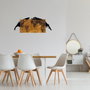 Wallity World Map - Escultura de pared de madera y metal en Nogal y Negro